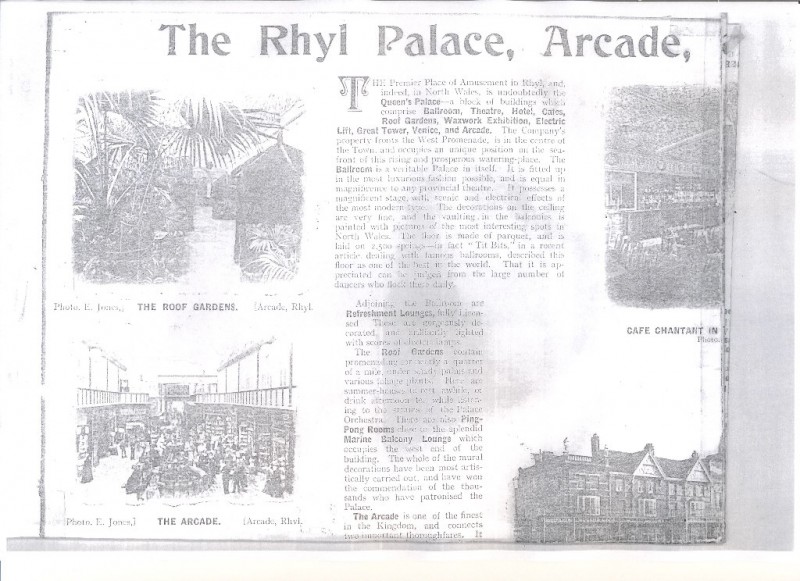 The Rhyl Palace Brochure