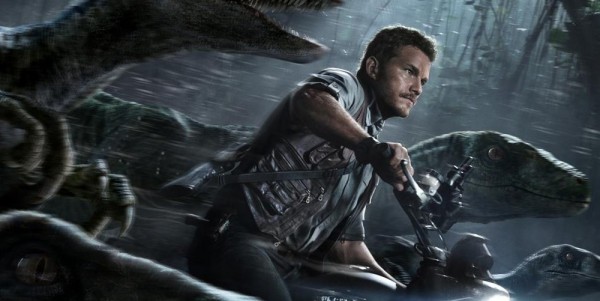 Jurassic World - Chris Pratt and Raptors