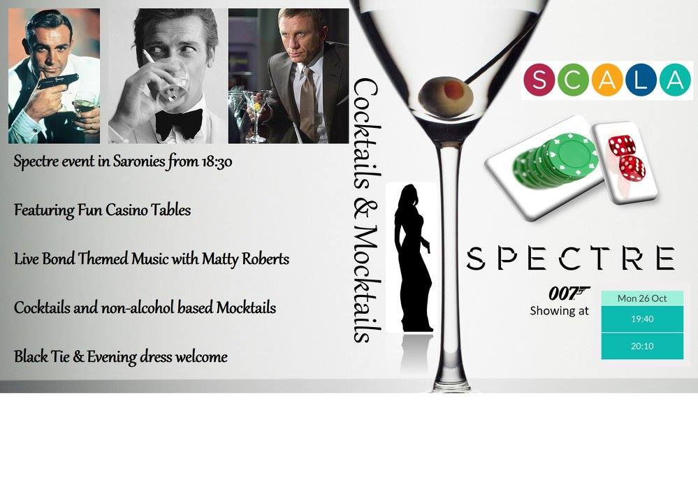 SPECTRE Cocktails and Mocktails (Image CourtesyScala Cinema, Prestatyn)