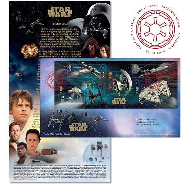 StarWars FDC Minisheet - Royal Mail