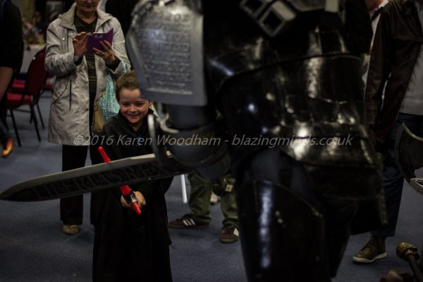 A small Kylo Ren takes on a giant at SciFi Wales 2016