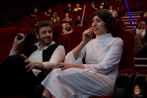Han (Stephen Finch) and Leia (Aimee Swift) chilling out for five minutes.
