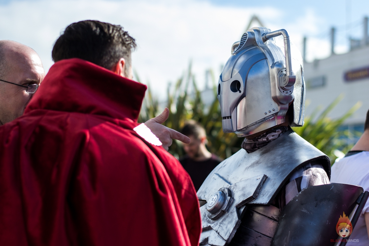 Doctor Strange (Alec Balding) and a Cyberman (Andrew Radmore) – Cosplayers at SFW8