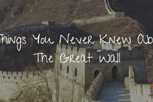9 Things You Never Knew About The Great Wall