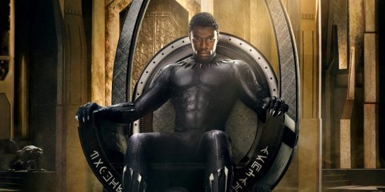 Chadwick Boseman as T'Challa in Black Panther