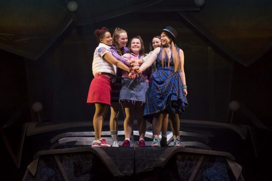 LtoR Rachelle Diedericks, Sarah Kate Howarth, Faye Christall, Lauren Jacobs & Katy Clayton in The Band, credit Matt Crockett
