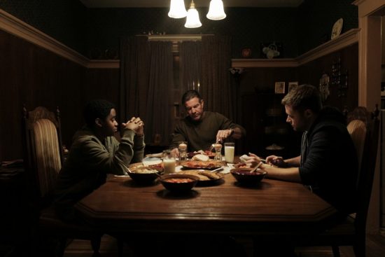 Myles Truitt, Dennis Quaid & Jack Reynor in Kin (Lionsgate UK)