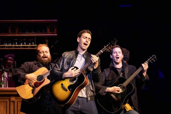 Alfie Parker, Joshua St Clair and Daniel Conway in Kinky Boots_Photo Helen Maybanks