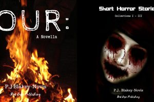 ‘Four: A Novella’ and ‘Short Horror Stories: Collection I-III’ from horror author P.J. Blakey-Novis released by Red Cape Publishing on Audible