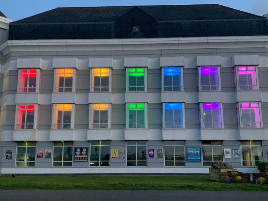 Venue Cymru with Rainbow Lights