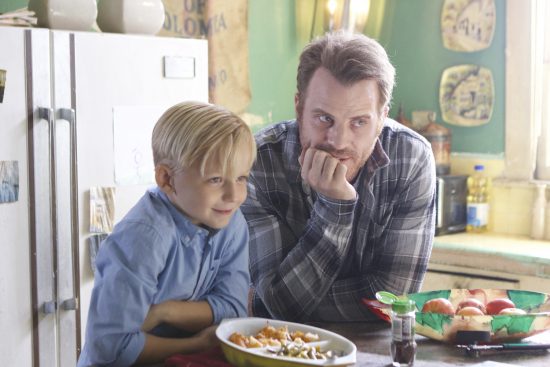 Caden Drogomer and Robert Kazinsky in The Assent
