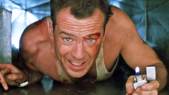 Die Hard 1988 - Bruce Willis - Iconic Scene