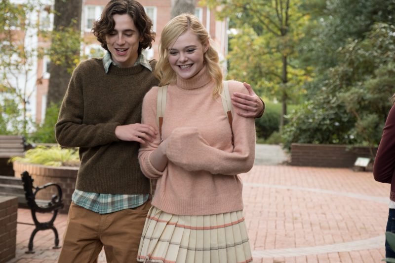 Timothée Chalamet and Elle Fanning in A RAINY DAY IN NEW YORK Signature Entertainment