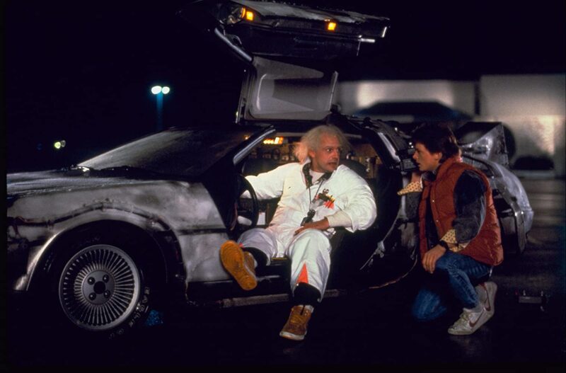 Michael J Fox and Christopher Lloyd in Back to the Future (1985)