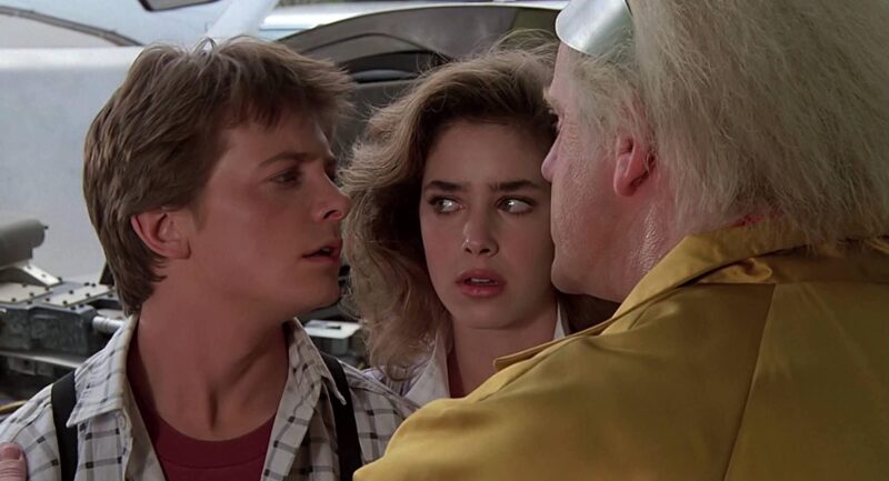 Michael J Fox and Claudia Wells