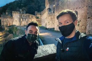 Ant and Dec Arrive at Gwrych Castle in Abergele and Share a Photo