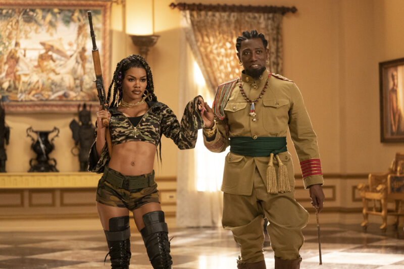 Teyana Taylor and Wesley Snipes star in COMING 2 AMERICA Photo Courtesy of Amazon Studios