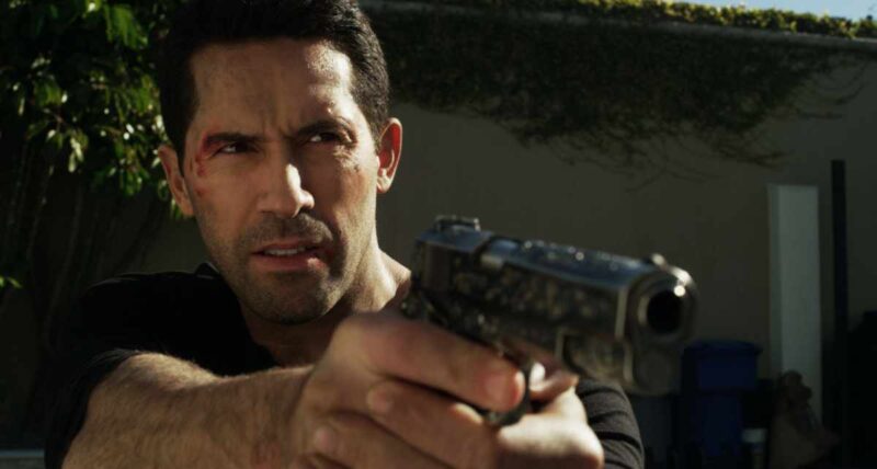 Scott Adkins with gun - Seized