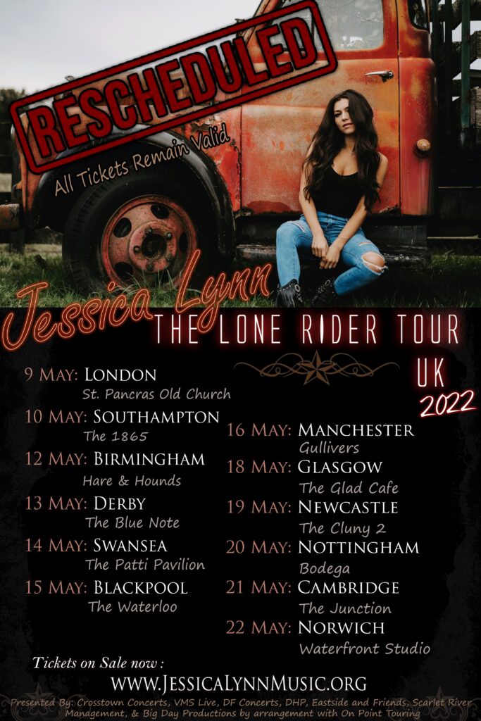 Jessica Lynn The Lone Rider Tour UK 2022