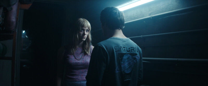 Maika Monroe and Dylan O'Brien in FLASHBACK (Vertigo Releasing)