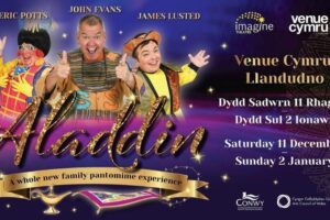 Aladdin and John Evans returned to Venue Cymru for an overdue Christmas Pantomime