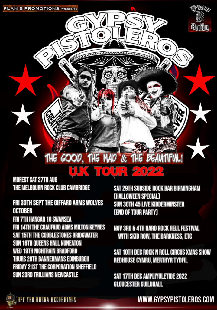 Gypsy Pistoleros UK Tour Dates for 2022