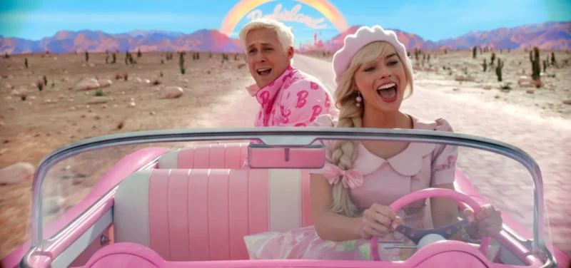 Ryan Gosling and Margot Robbie in Barbie - Top Movies of 2023