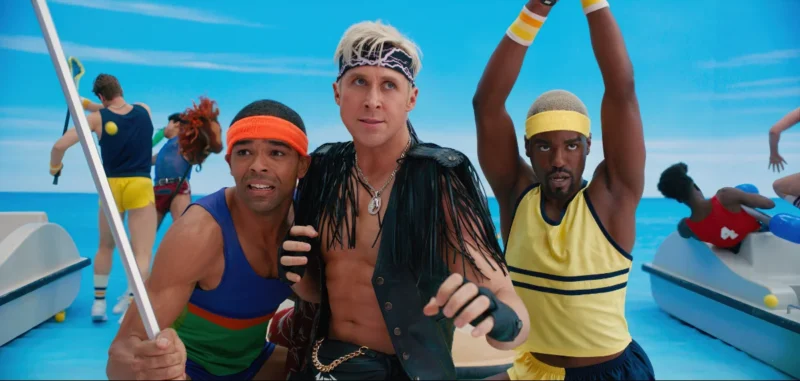 KINGSLEY BEN-ADIR as Ken, RYAN GOSLING as Ken and NCUTI GATWA as Ken
