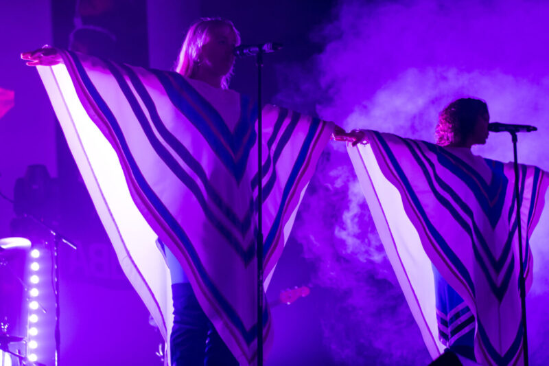 Rosie and Amanda purple mist - Thank Abba For The Music comes to Venue Cymru