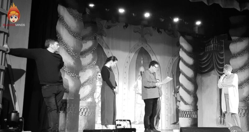 Mother Goose Rehearsals Theatr Colwyn - Blazing Minds