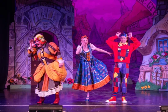 Stuart - Joanna -Steve in Mother Goose - Photo Paul Sampson