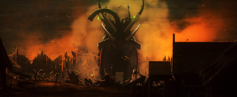 A scene from New Line Cinema’s and Warner Bros. Animation’s epic anime adventure “THE LORD OF THE RINGS: THE WAR OF THE ROHIRRIM,” a Warner Bros. Pictures release.