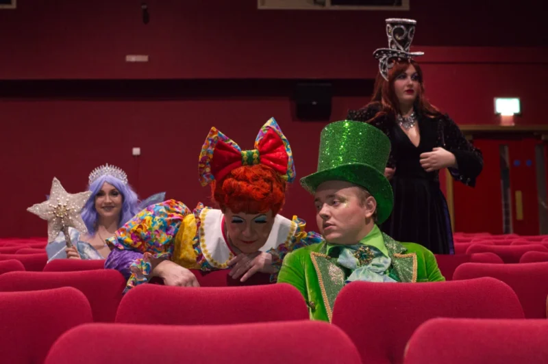 Pinocchio cast at Theatr Colwyn BTS