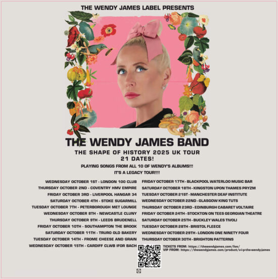 Wendy James Band 2025 Tour Dates
