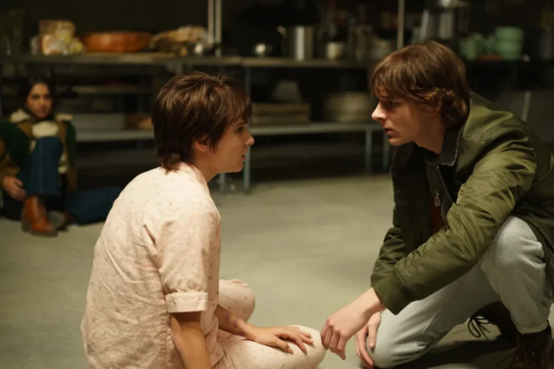 (from left) Mustang (Arianna Rivas), Gwen (Madeleine McGraw) and Finn (Mason Thames) in Black Phone 2, directed by Scott Derrickson.