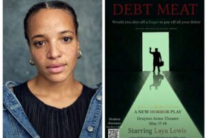 Laya Lewis Stars in Bold New Dystopian Horror Satire “Debt Meat” at Drayton Arms Theatre, London.
