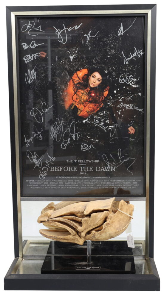 Kate Bush signed poster and stage set piece